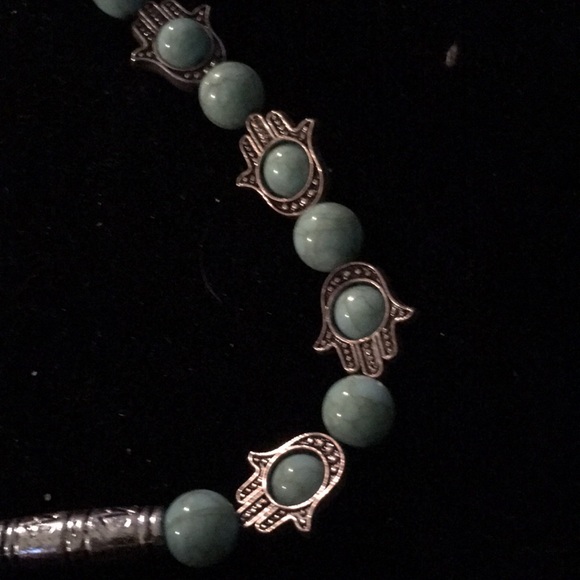 NWT Hamsa Hand/Hand of Fatima Choker Necklace - Picture 3 of 4